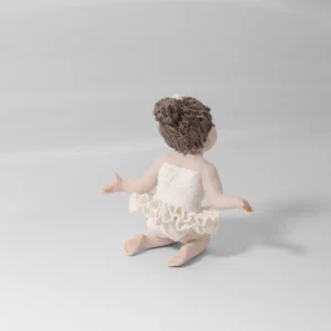 Statua in porcellana di ballerina in tutù