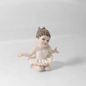 Statua in porcellana di ballerina in tutù