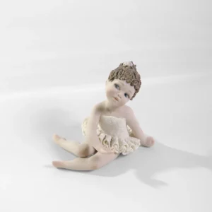 Statua in porcellana di ballerina in tutù