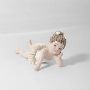 Statua in porcellana di ballerina in tutù