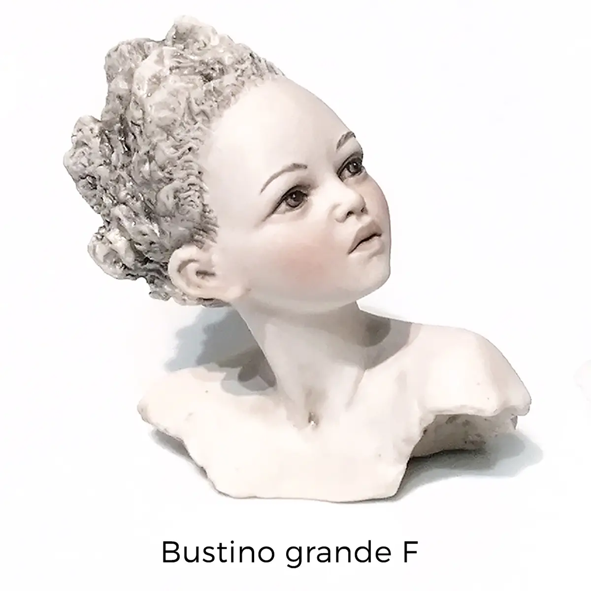 Mezzobusto femminile in porcellana Sibania grande, altezza 15,5 cm.